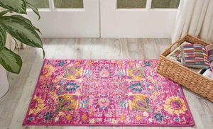 Nourison Passion Fuchsia 1'10" x 2'10" Area -Rug, Boho, Moroccan, Bed Room, L... - Picture 1 of 5