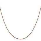 14k Rose Gold 0.8mm Spiga Wheat Chain Necklace