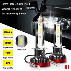 Copia 55W H1 20000LM Coche COB LED Faros Bombilla Lámpara Kit Xenón Blanco 6000K - Imagen 1 de 12