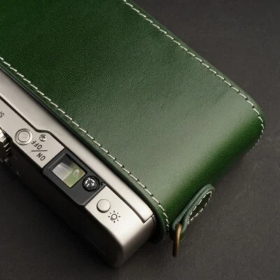 Genuine Leather Camera Bag Case Protect Cover Belt Strap For Minolta TC-1 TC1 - Image 1 of 4