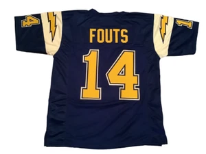 Dan Fouts UNSIGNED CUSTOM Sewn Stitched Blue Jersey - M, L, XL, 2XL, 3XL - Picture 1 of 2