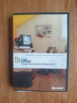 Microsoft Office Student and Teacher Edition 2003 CD Genuine In Box with Serial - Image 1 of 3