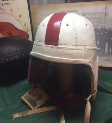 1940 Nebraska Leather  antique style Football Helmet full size Cover