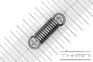 Zug-Feder 2,5mm Haken Öse 15x48,5mm 27,5kg Spiral Edel-stahl rostfrei Metall - Bild 1 von 1