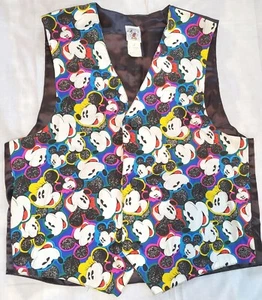 Chaleco de esmoquin vestido vintage de Disney Mickey & Co Mouse para hombre pequeño colorido retro - Imagen 1 de 6