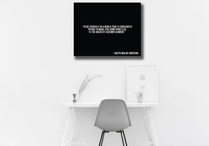To be yourself in a world Leinwandbild PreStretched Motivation Ralph Waldo - Bild 1 von 1