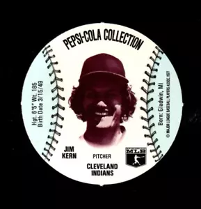1977 MSA Pepsi Cola Scheiben JIM KERN Cleveland Indianer mit PETE ROSE - Bild 1 von 2