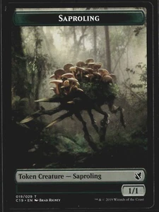 Saproling Manifest Double-sided Token (2x) - Commander 2019 (C19) - MTG - Picture 1 of 4