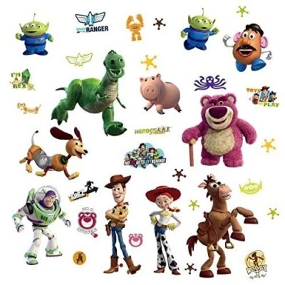 TOY STORY 3 WALL DECALS Buzz Lightyear Woody Kids Bedroom Stickers Room Decor  - Image 1 of 4