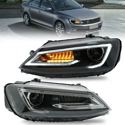 VLAND For 2011-2018 VOLKSWAGEN Jetta MK6 LED Projector Headlights W/Sequential - Image 1 of 4