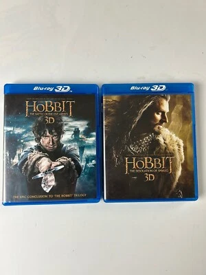 Hobbit Battle Of The Five Armies Desolation of Smaug 3D Blu-ray DVD  2 Movies - Image 1 of 4
