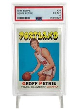 1971 Topps Geoff Petrie #34 Vintage Basketball Card Rookie RC EX-MT Graded PSA 6
