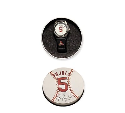 Albert Pujols MLB St. Louis Cardinals Baseball Watch with Tin Game Time 2004 - Image 1 of 4