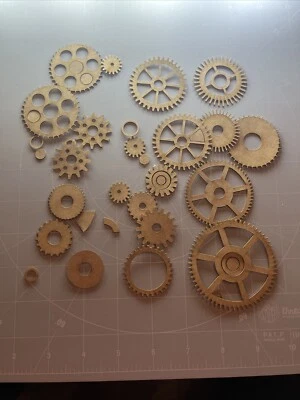 Clock Cogs Steampunk Card Toppers. Craft Card Big & Tiny - Image 1 of 4