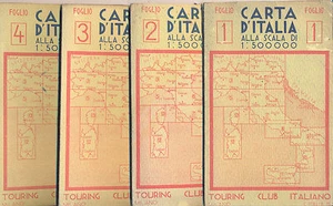 CARTA D'ITALIA ALLA SCALA DI 1: 500.000 TOURING CLUB ITALIANO 8 FOGLI OTTIMI - Imagen 1 de 3