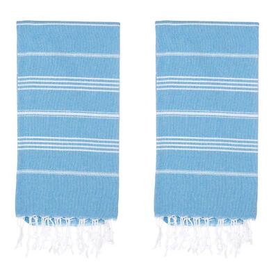 Набор из 2 турецких пляжных полотенец (38 x 71 дюйм) | 100% хлопок очень большое турецкое полотенце - Изображение 1 из 4