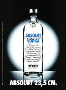 ABSOLUT 23,5 CM VODKA  AD 2001 VERY RARE OUT OF PRINT - Picture 1 of 1