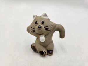 Small Pottery Cat Figurine Flower Pot Planter Hanger - Picture 1 of 6