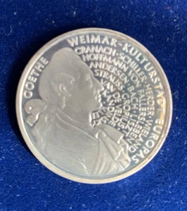 10 DM Gedenkmünze Göthe - Weimar, 1999 D, Silber, - Bild 1 von 2