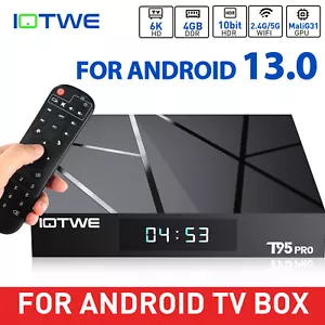 NEW Android 13.0 TV Box 4GB 128GB Quad Core 6K HD 5G WIFI Smart Set Top Box HDMI - Picture 1 of 42