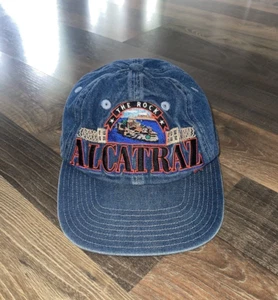 Berretto a sfera vintage Alcatraz blu denim taglia unica regolabile - Foto 1 di 7