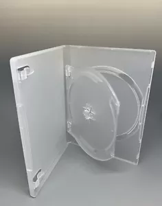 ¡OFERTA! 5 PIEZAS NUEVO 14MM Doble (2) Estuche de DVD con Bandeja Oscilante, Funda, Transparente Escarchado - Imagen 1 de 4