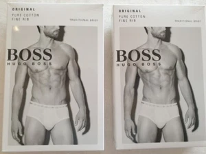 HUGO BOSS Pure cotton Slip, klass. Schnitt, NAGELNEU m. Etikett, 2 STÜCK Gr. S - Bild 1 von 3