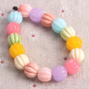 10pcs 11mm Round Plicated Artificial Coral Loose Beads For Jewelry Making Lot - Picture 1 of 13