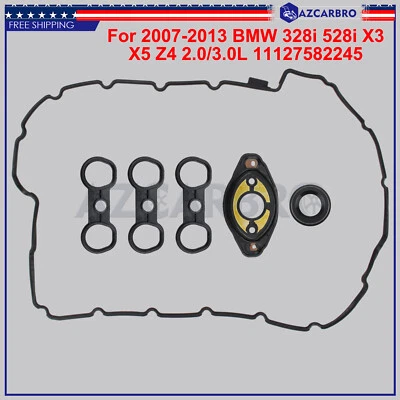 Valve Cover Gasket Set 11127552280 For 2007-2013 BMW 328i 528i X3 X5 Z4 2.0/3.0L - Image 1 of 4