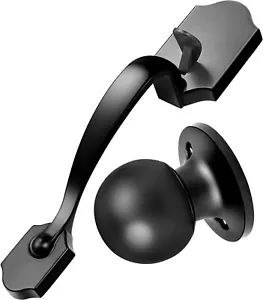 Front Door Handleset Entry Door Handle Set with Cove Knob for Right &Left Handed - Picture 1 of 5
