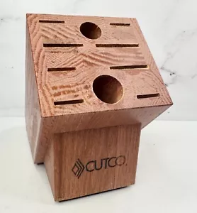 ⚓CUTCO 10-Slot Cherry Oak Wood Knife Holder | Made 'n USA⚓ - Picture 1 of 7
