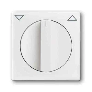BUSCH-JAEGER FUTURE LINEAR Drehknopf Jalousie studioweiß glänzend Symbol Pfeile  - Bild 1 von 2
