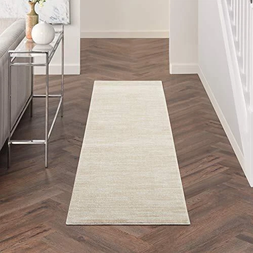 NOURISON Essentials Solid Contemporary Ivory Beige, Runner Rug, 2' x 6'