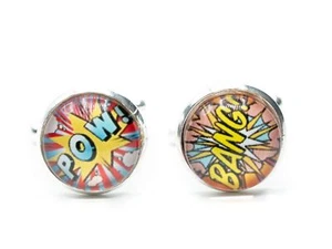 Gemelos de cómic mini dibujos animados superhéroe cuaderno Pow Bang - Imagen 1 de 6