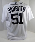 2018 Detroit Tigers Johnny Barbato #51 Game Used White Jersey 48 Dp20788