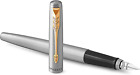 Parker Jotter Fountain Pen, Stainless Steel Body with Gold Trim, Medium Point...