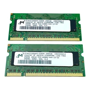  (Set bestehend aus 2) MT4HTF3264HY-53EB4 200536 CBNC03N012 256MB Arbeitsspeicher RAM - Bild 1 von 2