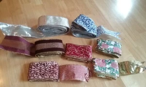 Vintage Wired Ribbon lot Metallic Gold - Picture 1 of 6