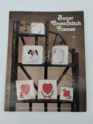 Vintage 1981 Banar Designs Counted Cross Stitch Frames Pattern Leaflet Booklet - Image 1 of 4