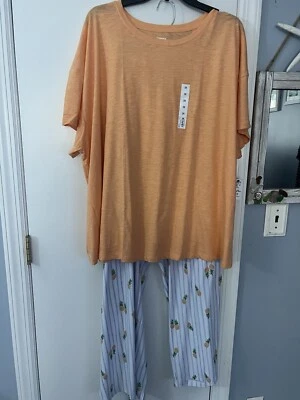 ¡NUEVO! Conjunto de camisa y pantalón para dormir/salón Sonoma Plus de 2 piezas para mujer talla 3X Foto 1 de 4