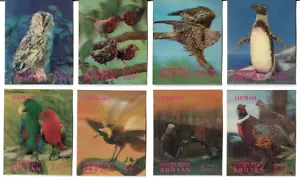 Bhutan 1969 Set of 8 3D Imperf Stamps Birds 1969 MNH (4 Airmail Value Stamps) - Picture 1 of 2