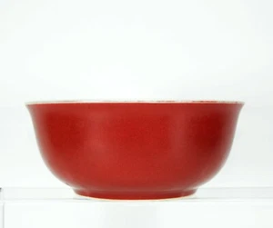 Large Chinese Ming Style Xuande MK Jihong Red Monochrome Porcelain Bowl - Picture 1 of 6