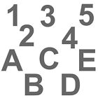 Buchstaben Zahlen Aufkleber Klebezahlen Ziffern Dunkelgrau einzeln Ar.Nr.-SA81