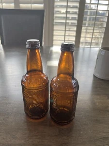 Vintage Sarsaparilla Amber Glass Soda Bottle Sioux City Embossed Cowboy Saloon - Picture 1 of 3