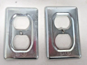 Lote de 2 Crouse-Hinds DS23 1-Gang Chapa Acero Dúplex Receptáculo Caja Cubierta Metal - Imagen 1 de 5