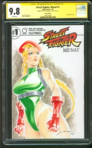Street Fighter Menat 1 CGC SS 9.8 Cammy Cruz Original Art Sketch - Bild 1 von 2