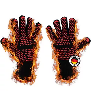 Kyto Grillhandschuhe Hitzeschutzhandschuhe Ofenhandschuhe 800 Grad Feuerfest - Bild 1 von 7