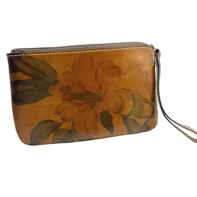PATRICIA NASH Muñequera de Cuero Genuino Patrón Floral Billetera Llaves de Teléfono 8.5x5" Foto 1 de 4
