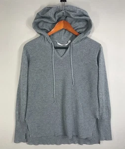 Felpa con cappuccio Athleta donna piccola grigia pullover felpa maglia a costine fori per pollice spacco - Foto 1 di 12