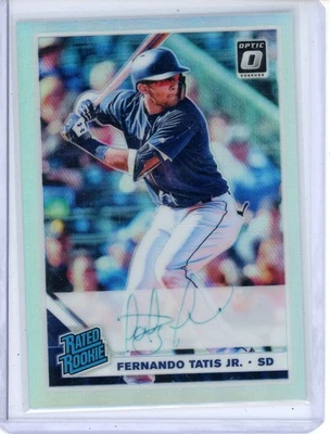 Donruss Optic Fernando Tatis Jr 2019 clasificación novato autógrafo automático Holo Prizm C021 Foto 1 de 2